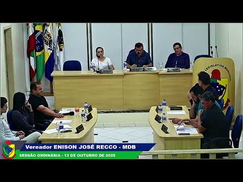 Sessão Ordinária - Dia 13/10/2025 - Câmara de Vereadores de Jacinto Machado