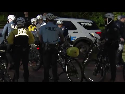 Police on bikes move in to clear Penn Pro-Palestinian encampment
