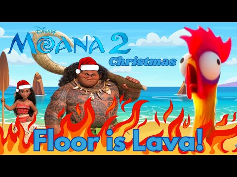 Moana 2 Christmas Floor is Lava | Winter Brain Break | Just Dance | Go Noodle Inspired