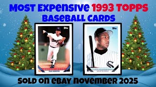 1993 Topps Most Expensive eBay Sales Baseball Cards - November 2025