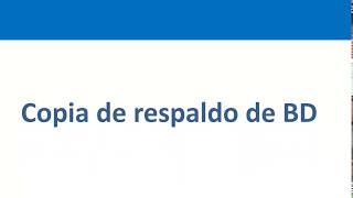 Diseño de Base de datos MariaDB (MySQL) - 6  PHPMyAdmin crear y restaurar Copia de respaldo