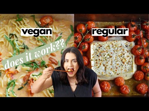 I made the feta pasta from TikTok VEGAN
