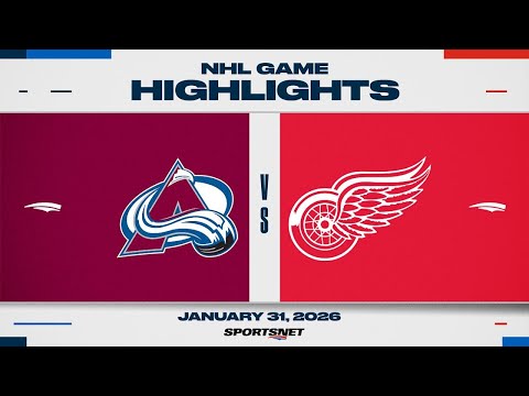 NHL Highlights | Avalanche vs. Red Wings - January 31, 2026