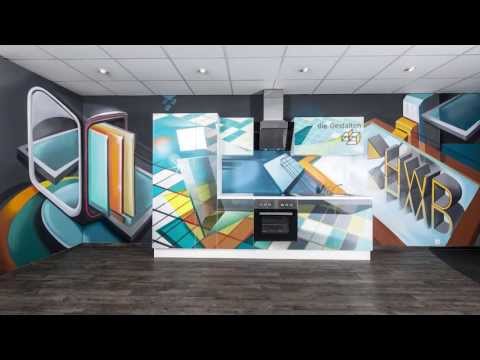 Graffiti Küche im Showroom der HWD GmbH - Bünde