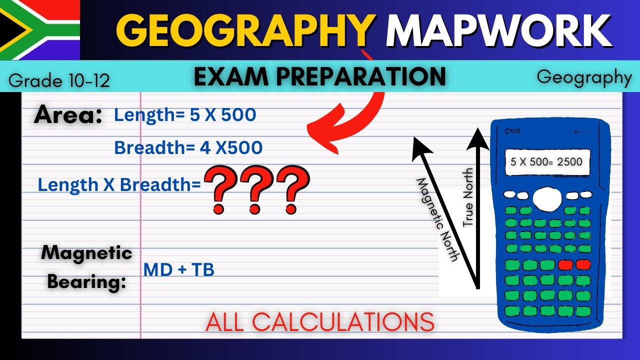 ALL GEOGRAPHY MAPWORK CALCULATIONS | Grade 10-12 | Geography Mapwork.