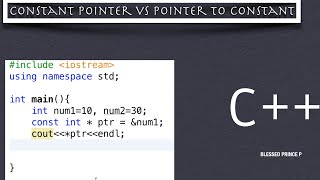 constant pointer &amp; pointer to constant with simple example