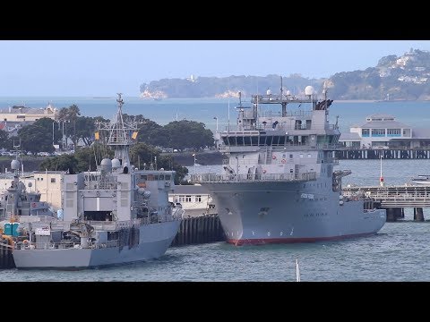 RNZN Manawanui Arrived in  Auckland New Zealand - 2019