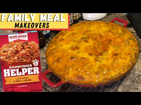 Box Hamburger Helper Switched Into A Baked Lasagna...