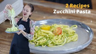 Zucchini Noodles With and Without Spiralizer (2 Recipes, Vegan)
