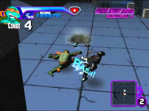 tmnt teenage mutant ninja turtles ps2 playstation 2 konami gameplay