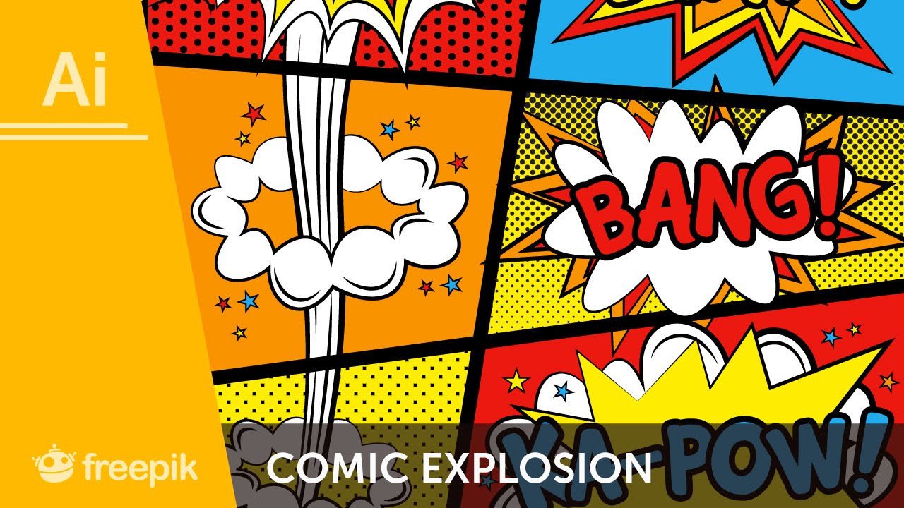 Graphic Design: Make Comic Explosions (Beginner) | Freepik