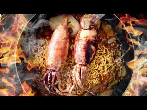 진짜 불맛 통 오징어 짬뽕라면