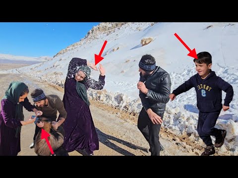 ❄️A real day in the life of Imran and Fereshteh|From kidsplaying in the snow to rescuing sick goats🐐