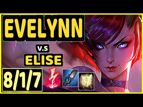 KEIO (EVELYNN) vs ELISE - 8/1/7 KDA JUNGLE CHALLENGER GAMEPLAY - BR