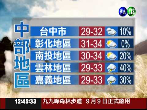 2012.09.08 華視午間氣象 謝安安主播