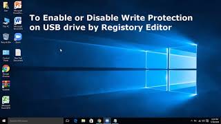 To Enable or Disable Write Protection on USB drive with Registry editor
