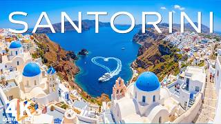 Santorini 4K Drone Footage 🇬🇷 Blue Domes & Aegean Sea Views That Feel Unreal