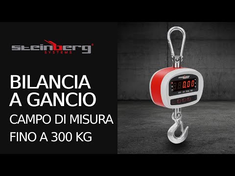 Video - Bilancia a gancio - 300 kg / 50g - LED