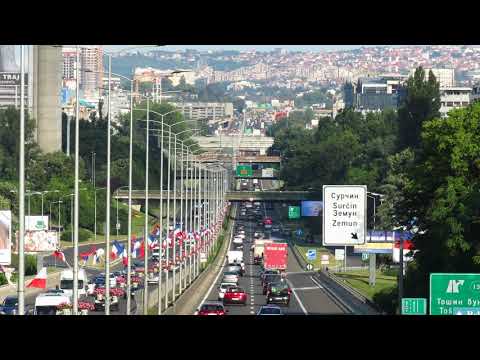 Belgrade, traffic on highway E 75 (16.07.2019)