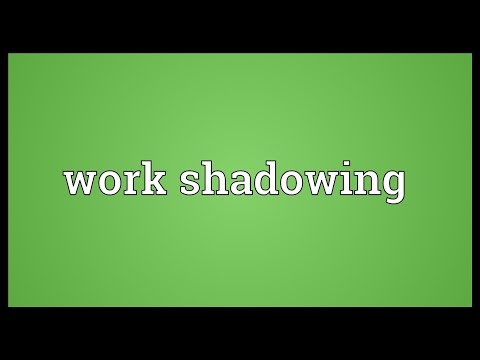 Work shadowing Meaning