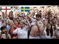 Crazy England Fans Celebrating Beating Sweden (2-0)