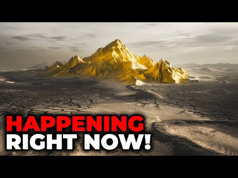 Drone Reveals Golden Mountains After Euphrates River Dries Up, Experts Are Stunned!