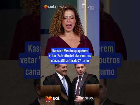 Kassio e Mendonça querem vetar ‘Exército de Lula’ e outros canais políticos 48h antes do 2º turno