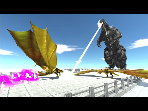 Escape From Godzilla Atomic Breath! Infernals,fantasy With Commentary Animal Revolt Battle Simulator