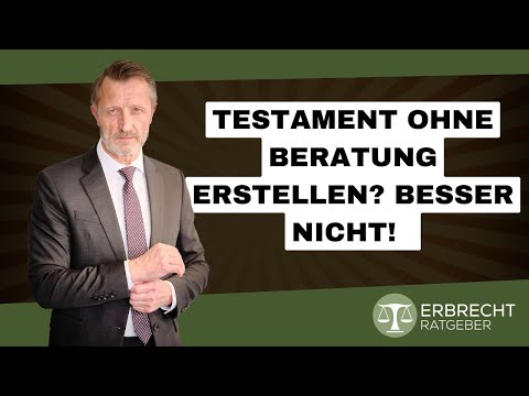 Das eigene Testament ohne Beratung erstellen? Besser nicht! #testament