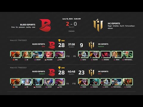 Bleed Esports VS  IHC Esports - Map 1 - RES Dota 2 Regional Series  SEA#3 Group B @hairy frea