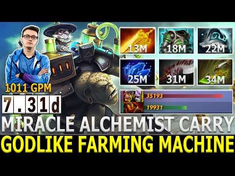 MIRACLE | Alchemist | Godlike Farming Machine 1011 GPM | Dota 2 | Pro Gameplay | Highlights