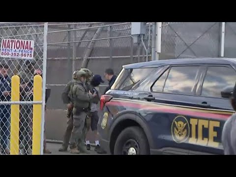 Protesters in New Jersey face off with ICE agents outside of detention center