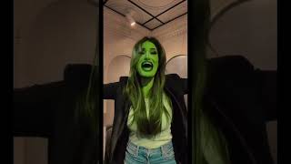 The #SheHulk filter is giving Elphaba vibes 💚 #IdinaMenzel #shorts