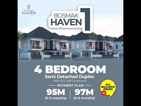 4 bedroom Duplex For Sale Bosmak Haven Estate Phase 1 Harris Drive Shapata By Vgc Off Lekki Epe Expressway Lagos Victoria Garden City Lekki Lagos