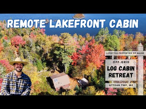 🏕️ Off-Grid Log Cabin on Big Wood Lake | Maine Real Estate