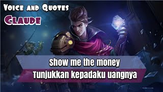 Download lagu Claude Voice and Quotes Mobile Legends dan Artinya mp3