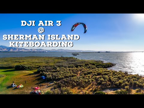 First day with the DJI Air 3 - Sherman Island Kiteboarding