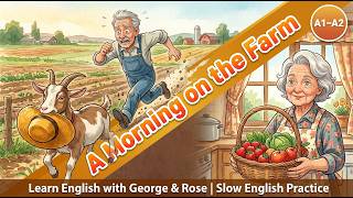 A Morning on the Farm | Slow English Practice for Beginners | Learn English With Grandpa | A1-A2