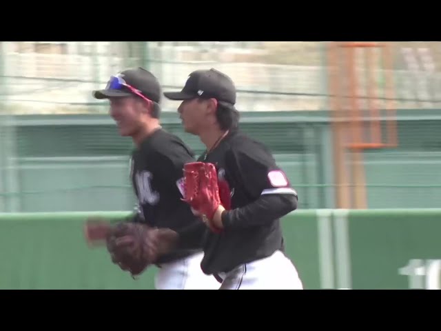 【ファーム】マリーンズ・宮崎竜成 二遊間への打球に飛びつき素早い送球でアウトを奪う!! 2025年3月25日 東北楽天ゴールデンイーグルス 対 千葉ロッテマリーンズ