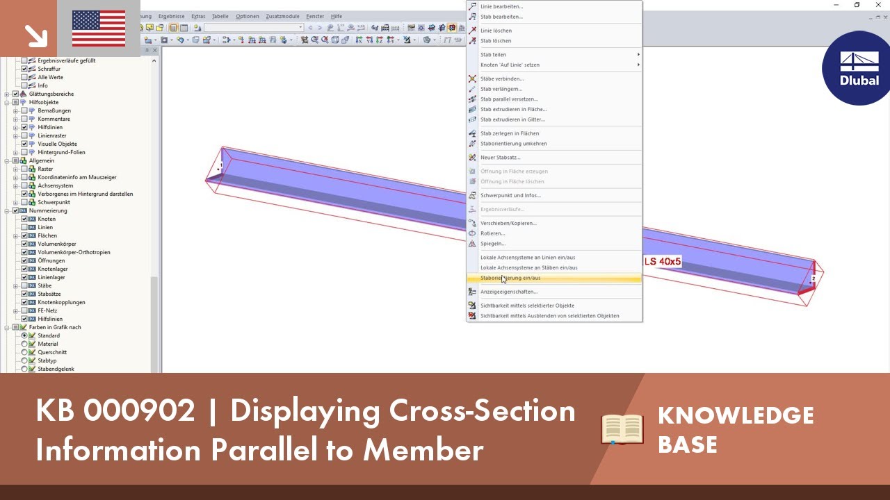 KB 000902 | Displaying Cross-Section Information Parallel to Member