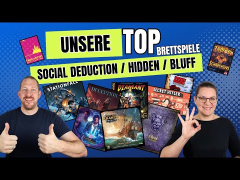 Our top board games Social Deduction / Hidden / Bluff