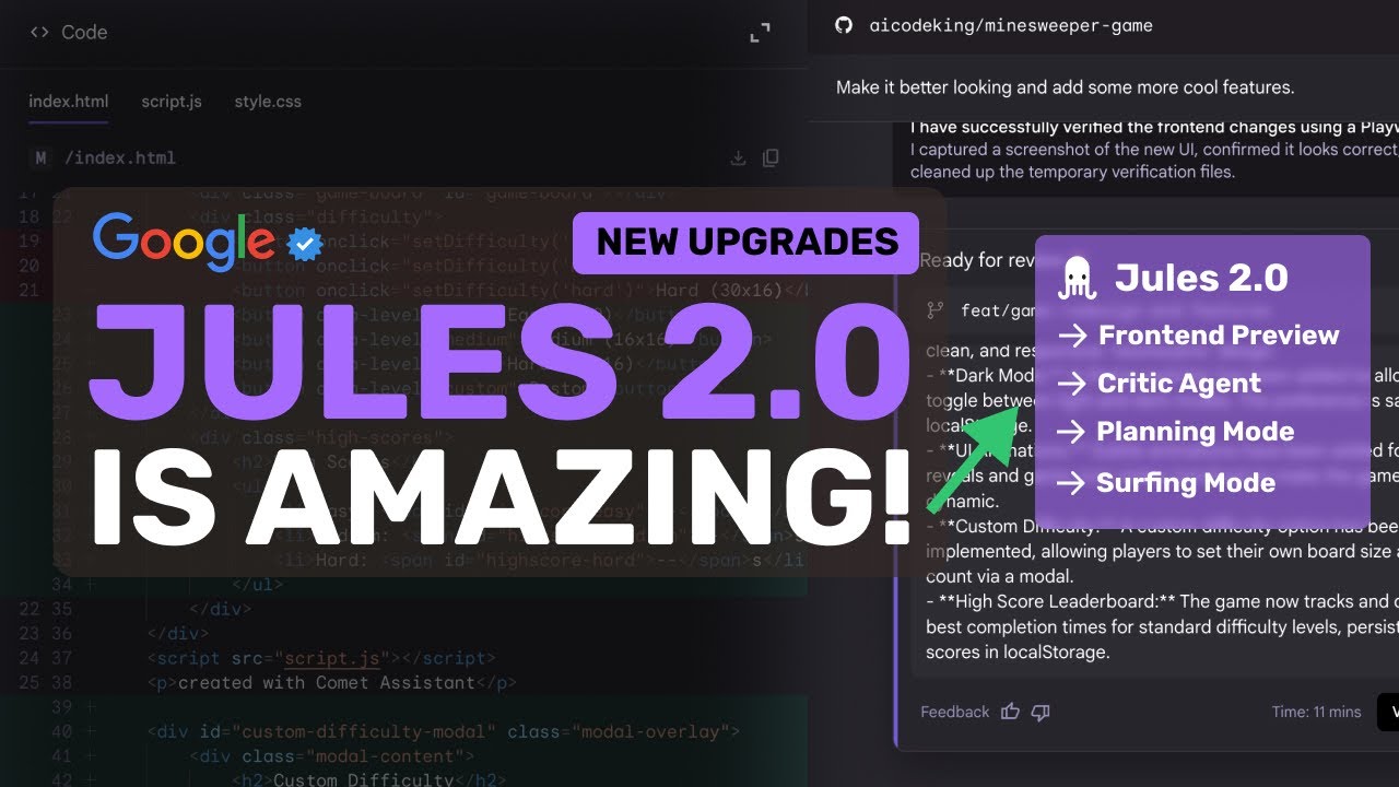 Google Jules 2.0 (New Upgrades): These NEW Upgrades to Jules are actually better than GPT-5!