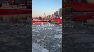 Drift ice in New York City