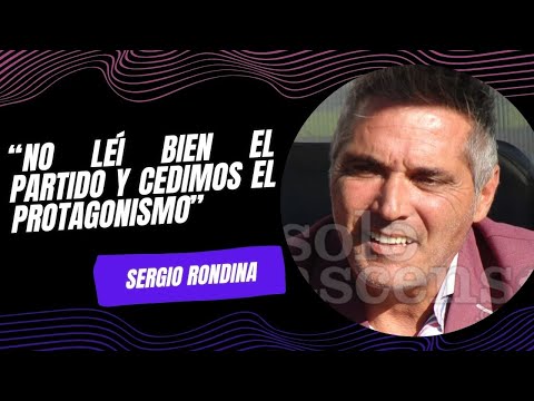 "No leí bien el partido y cedimos el protagonismo"