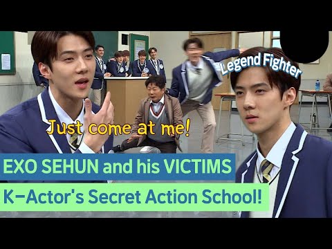 EXO became VICTIM's of Sehun?! Sehun's Hilarious Action School! 