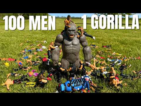100 Men Vs 1 Gorilla WWE Action Figure Match