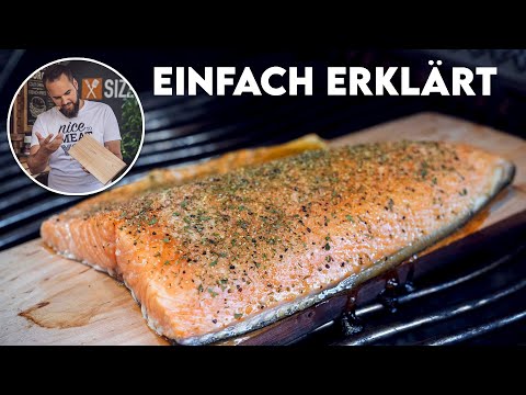 Lachs grillen: Lachs auf der Holzplanke perfekt garen ohne Wässern ✅