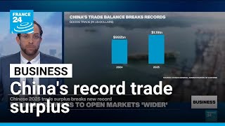 China sees record $1.19 trillion trade surplus in 2025 in spite of US tariffs • FRANCE 24 English