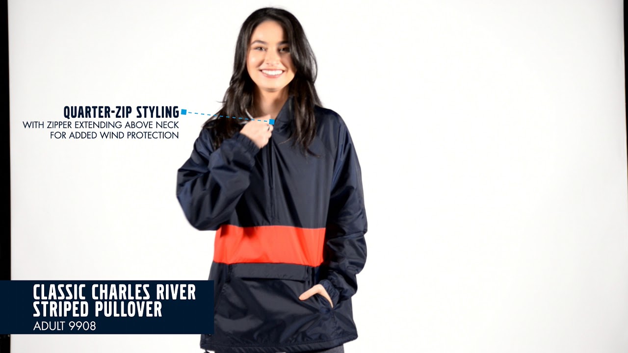 Classic Charles River Striped Pullover - Adult 9908
