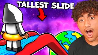 RoBros Survive The TALLEST SLIDE in Roblox!